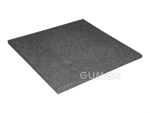 Športová elastická dlažba hladká ELASTON-ELTEC, hrúbka 20mm, 500x500mm, plná, recyklovaná guma, šedá